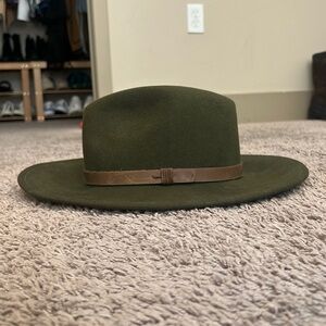Broner Hats - 100% Wool Fedora - Forest Green - Size Medium